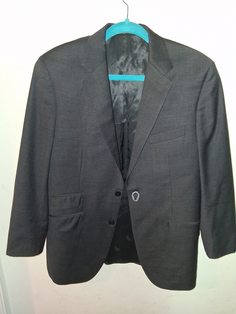 Men's Tailored Dark Gray Sport Coat - Classic Notch Lapel